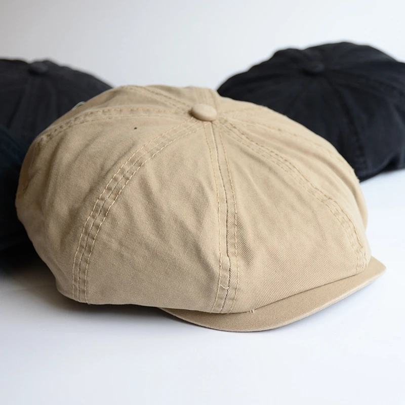 Gorra táctica de algodón talla grande estilo Gatsby vintage con visera - imagen 3