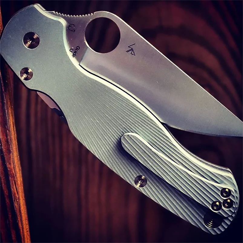 Clip de titanio Spyderco Deep Carry – Compatible C81 Delica Endura - imagen 3