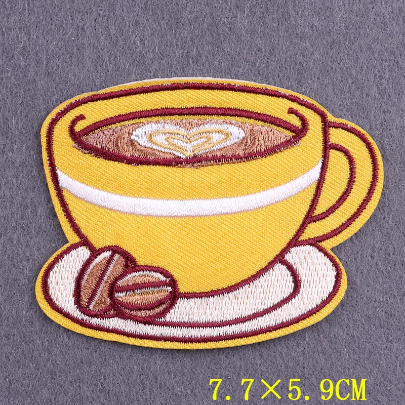 Parche termoadhesivo café bebidas – diseño gastronómico para ropa textil - imagen 5