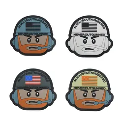 Parche PVC adhesivo bandera USA para chaleco táctico MOLLE ripstop