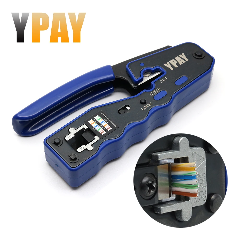 YPAY Crimpadora RJ45 Cat5 Cat6 con pelacables - imagen 2