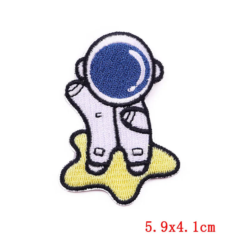 Parche bordado astronauta espacial – Autoadhesivo para ropa - imagen 5
