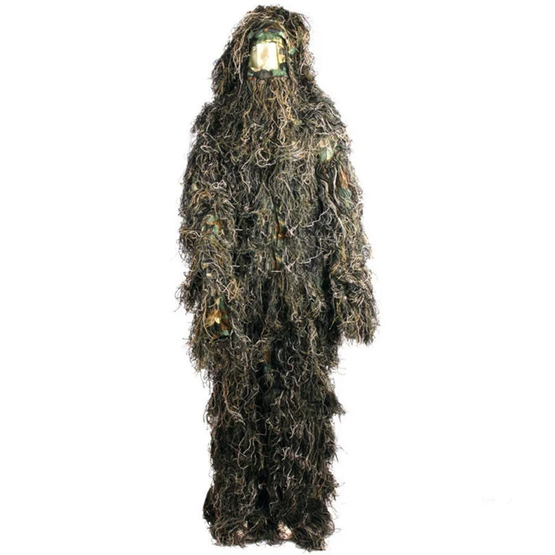 Traje Ghillie 3D camuflaje bosque para uso táctico y exterior - imagen 4
