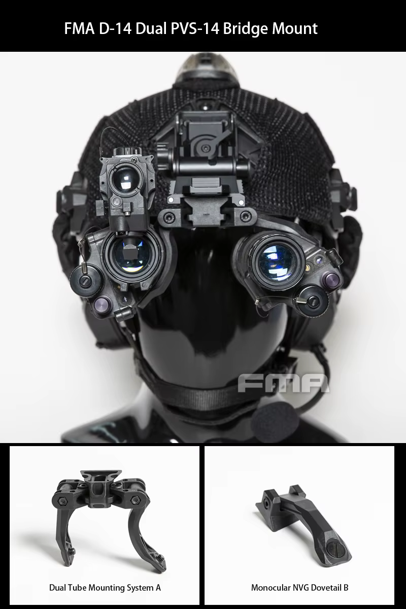 Soporte de Nylon Tipo J para NVG (vista del modelo)