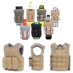 Chaleco táctico MOLLE para botella de cerveza con correas ajustables