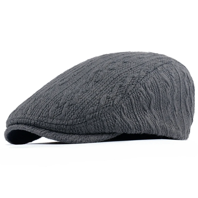Boina de punto vintage cálida unisex – estilo Gatsby para invierno - imagen 5