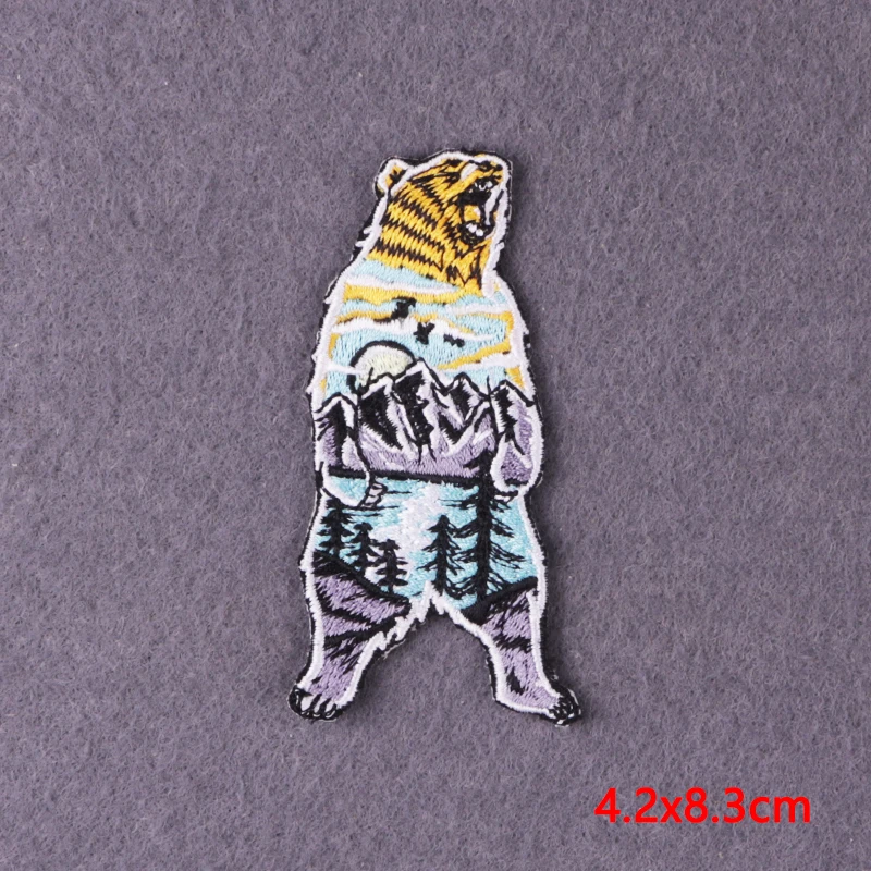 Parche morale bordado ciervo lobo oso – Táctico para uniforme - imagen 5
