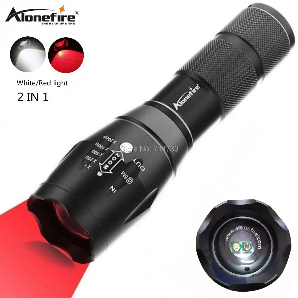 Linterna Alonefire con enfoque y doble color de luz