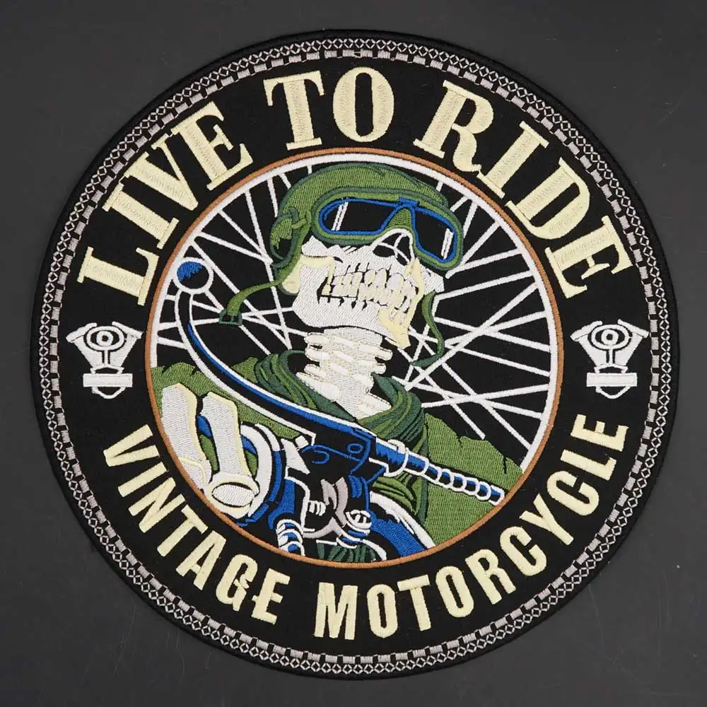 Live to Ride Parche bordado táctico para motociclistas profesionales - imagen 4