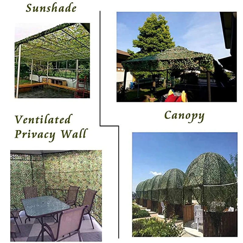 Toldo camuflaje retráctil para exteriores - refugio solar 4x4 m - imagen 5