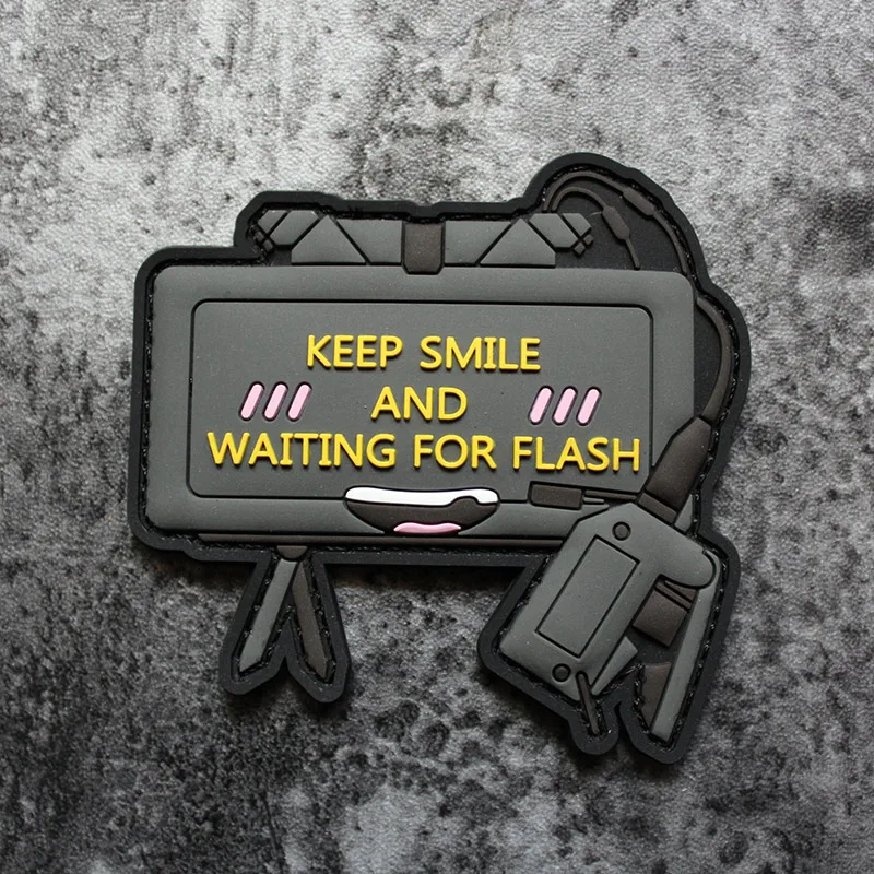 Parche 3D táctico Keep Smile MOLLE resistente para chalecos y mochilas