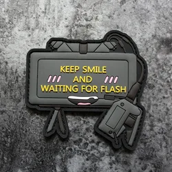 Parche 3D táctico Keep Smile MOLLE resistente para chalecos y mochilas
