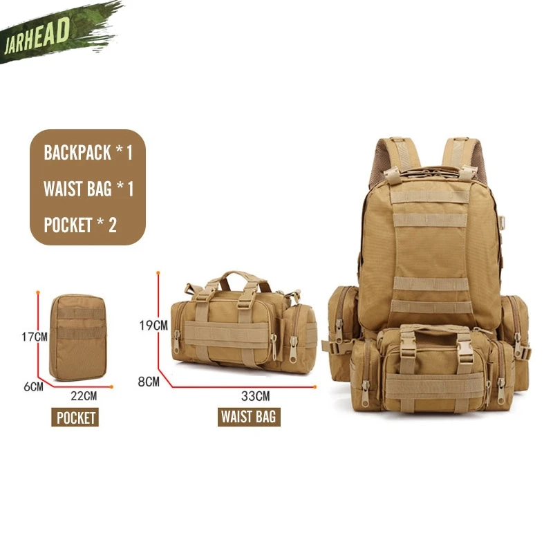 Mochila táctica MOLLE para senderismo, camping y escalada - imagen 4