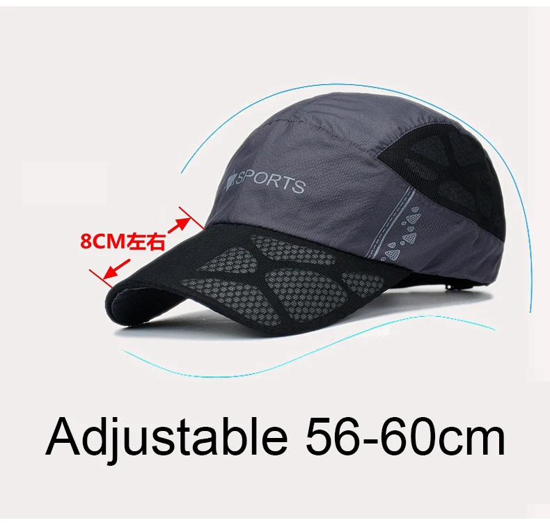 Gorra de béisbol ligera para deportes al aire libre