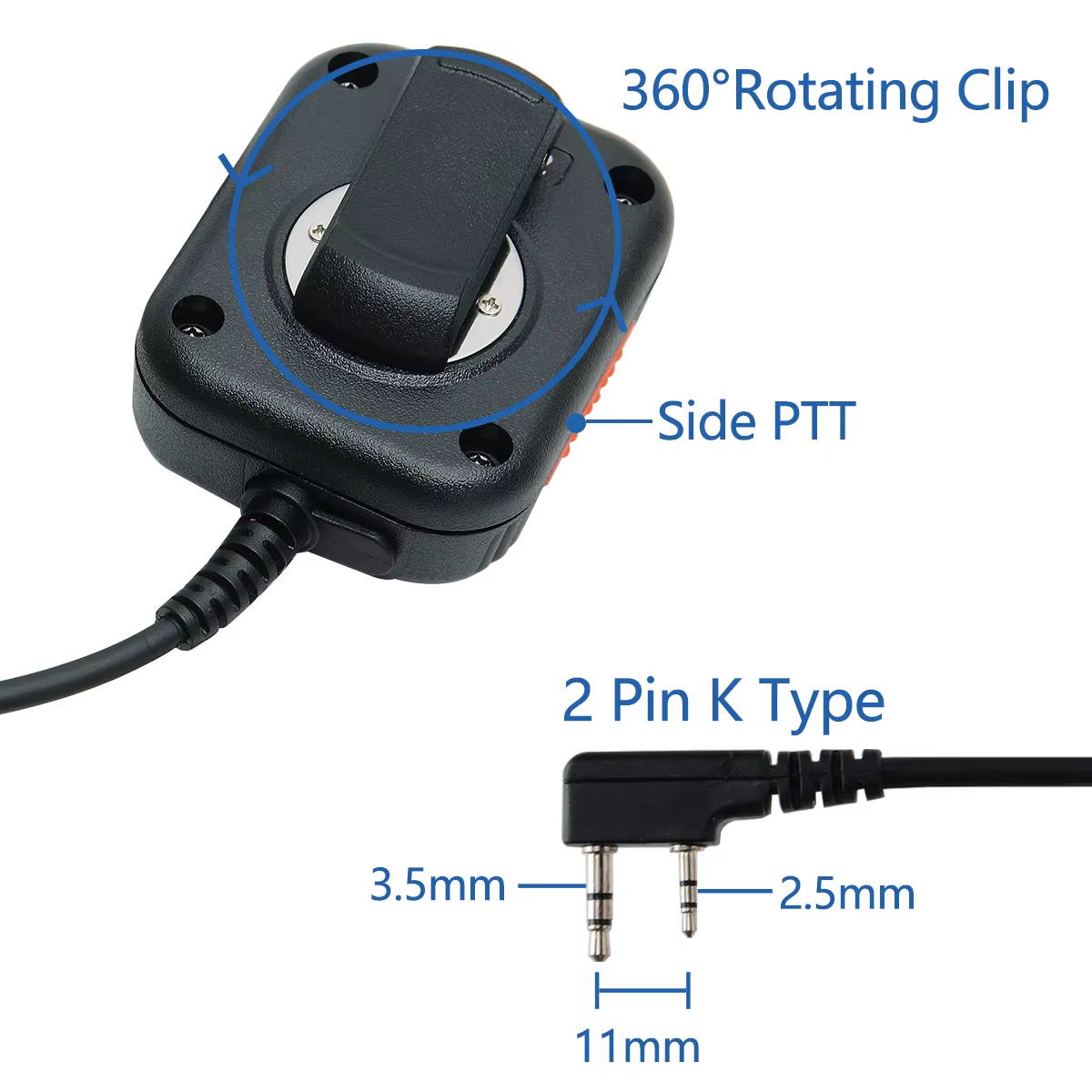 Micrófonoaltavoz Baofeng regulable para UV-5R y BF-888S - imagen 3