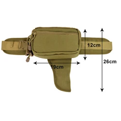 Riñonera táctica EDC con funda oculta para caza, camping y correr