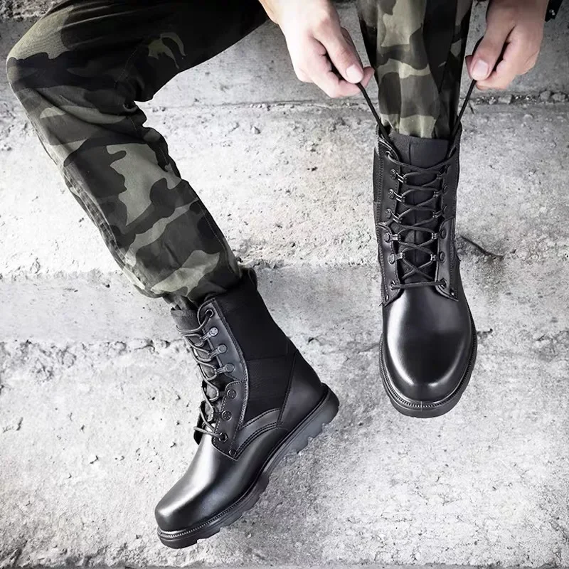 Botas tácticas punta de acero ultraligeras negras transpirables - imagen 3