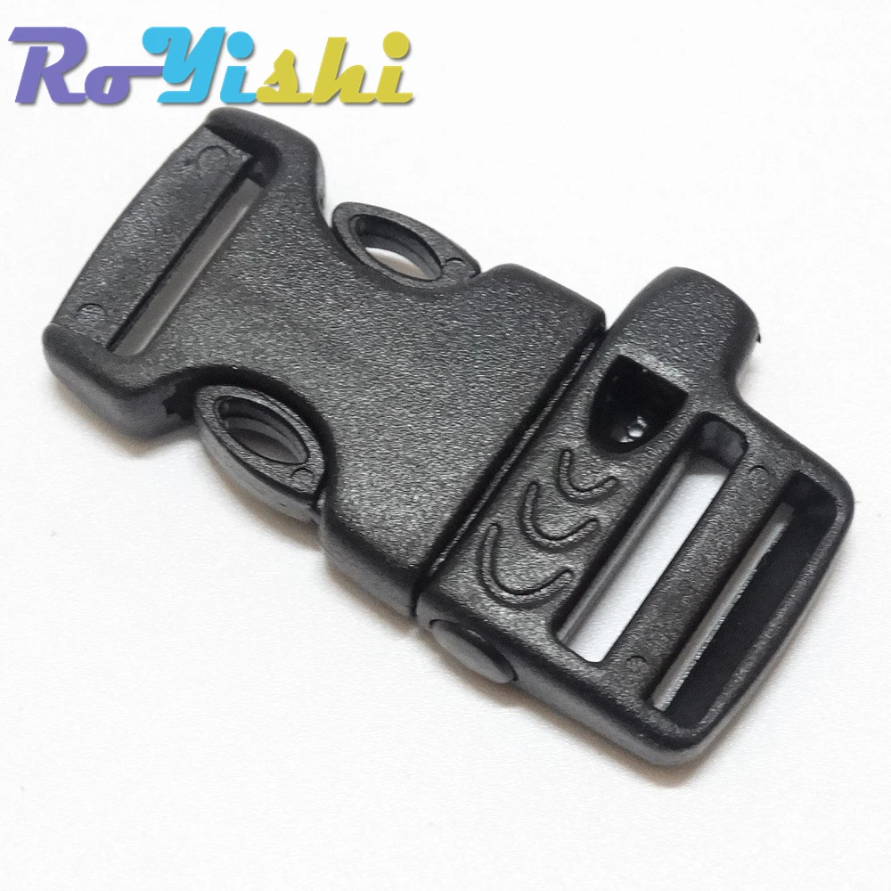 Hebilla de silbato táctico liberación lateral 15mm negra