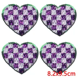 Parche bordado termoadhesivo rosa corazón de dibujos animados