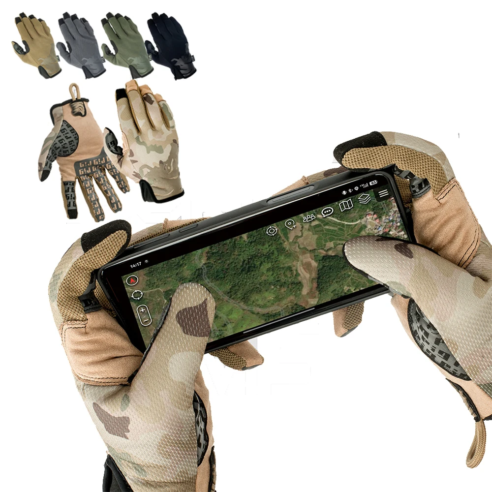 FDT Guantes tácticos para tiro con pantalla táctil transpirables ligeros