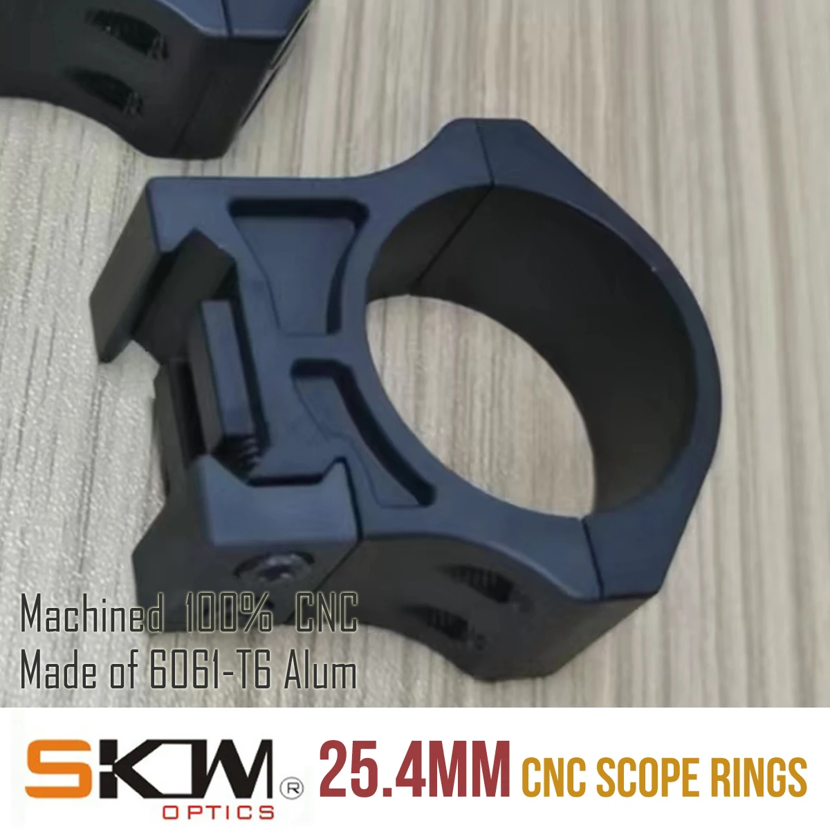 SKWGEAR anillos Picatinny 25,4mm alcance medio CNC resistente