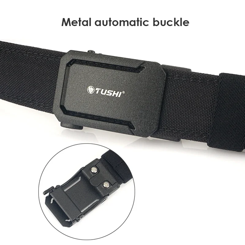 Cinturón táctico de nailon con hebilla automática de metal IPSC - imagen 5