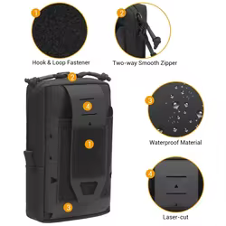 Bolsa táctica MOLLE cinturón EDC para linterna, herramientas y teléfono