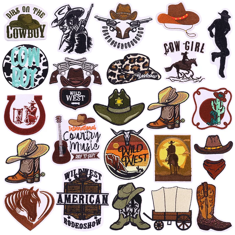 Parche termoadhesivo vaquero occidental bordado – Ropa western - imagen 5