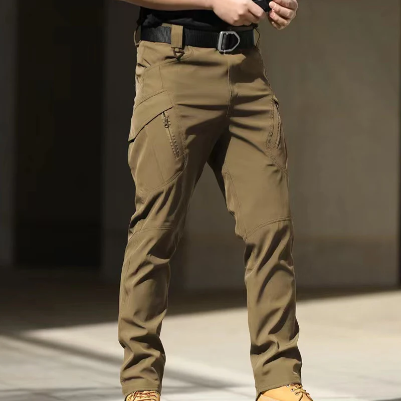 Pantalones tácticos elásticos de carga secado rápido para senderismo - imagen 5