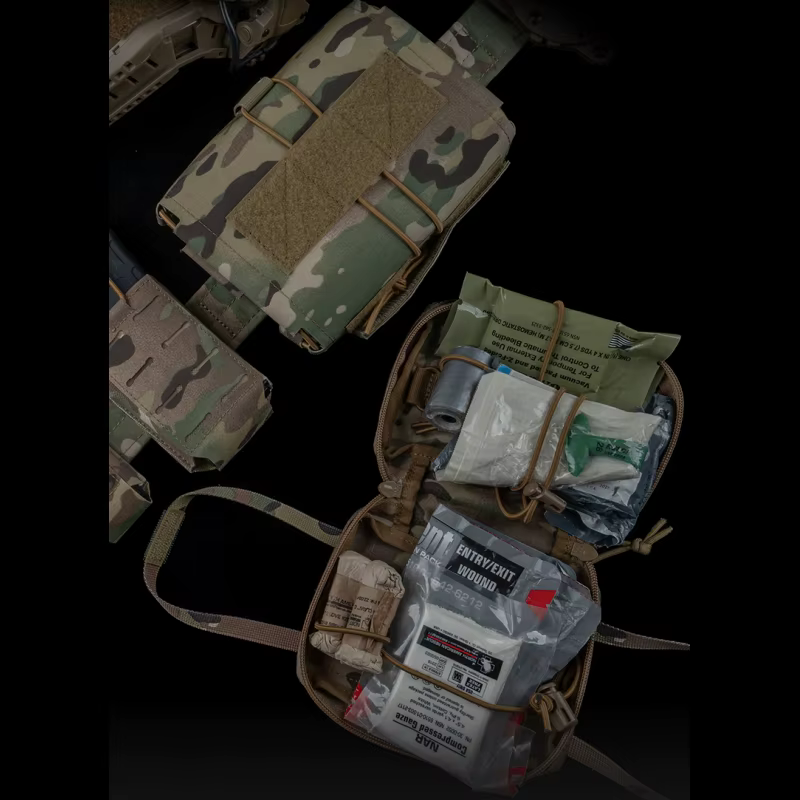 Bolsa médica MOLLE primeros auxilios – Diseño dividido táctico