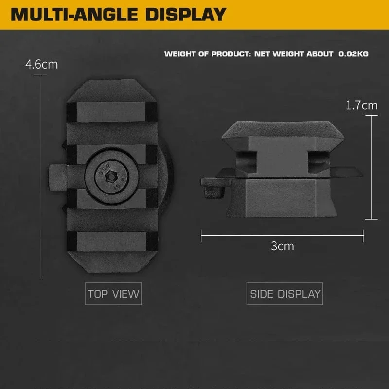 Adaptador riel táctico M-LOK universal, soporte ligero accesorios - imagen 2