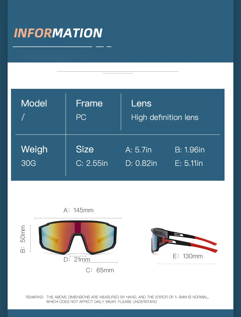 Gafas de sol ciclismo UV400 deportivas para exteriores - imagen 5