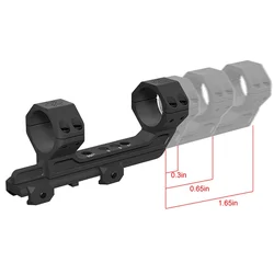 Montura Cantilever 30mm Picatinny – Aluminio CNC para óptica táctica