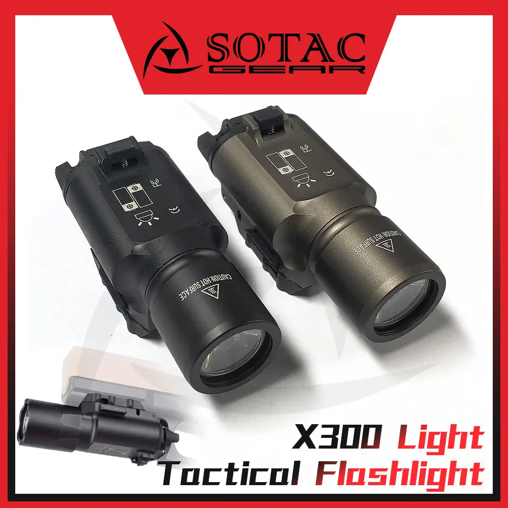 SOTAC GEAR X300 linterna táctica riel Picatinny LED caza aire libre