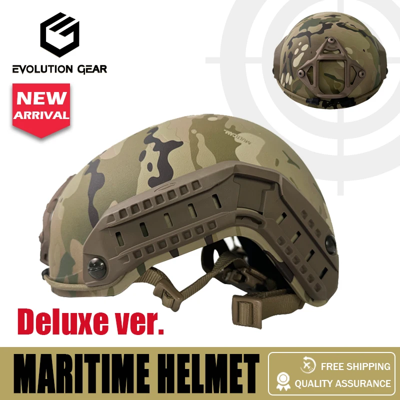 EvolutionGear Casco táctico MC Multicam marítimo protector para caza - imagen 5