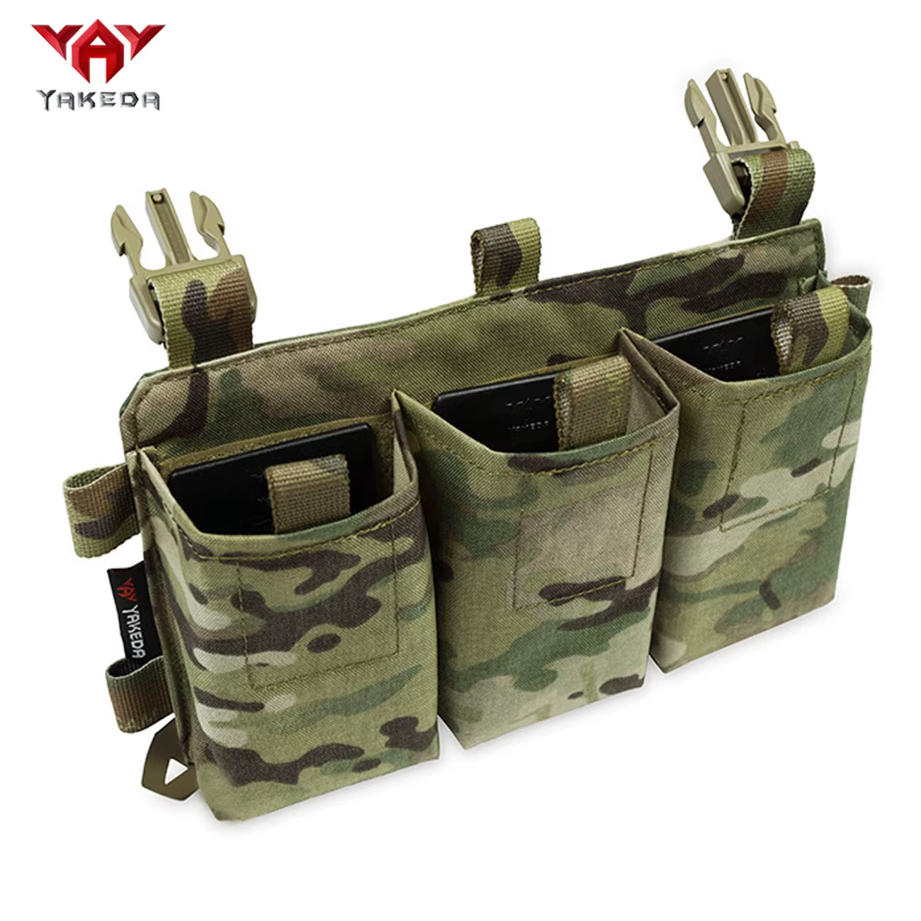 Panel frontal triple MOLLE porta cargadores tracción rápida – YAKEDA - imagen 2