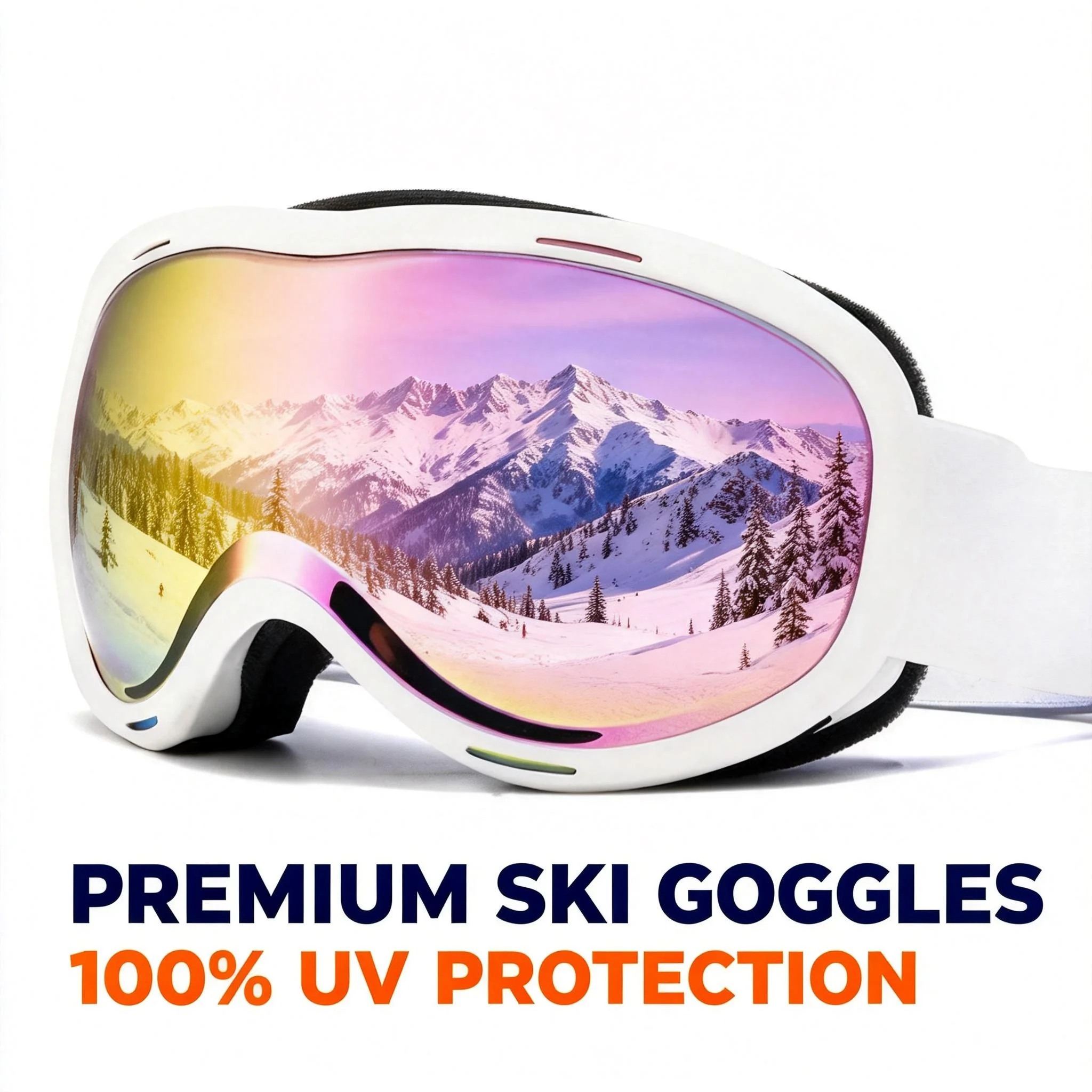 Gafas de esquí antivaho doble polarizadas – Protección UV para nieve - imagen 4