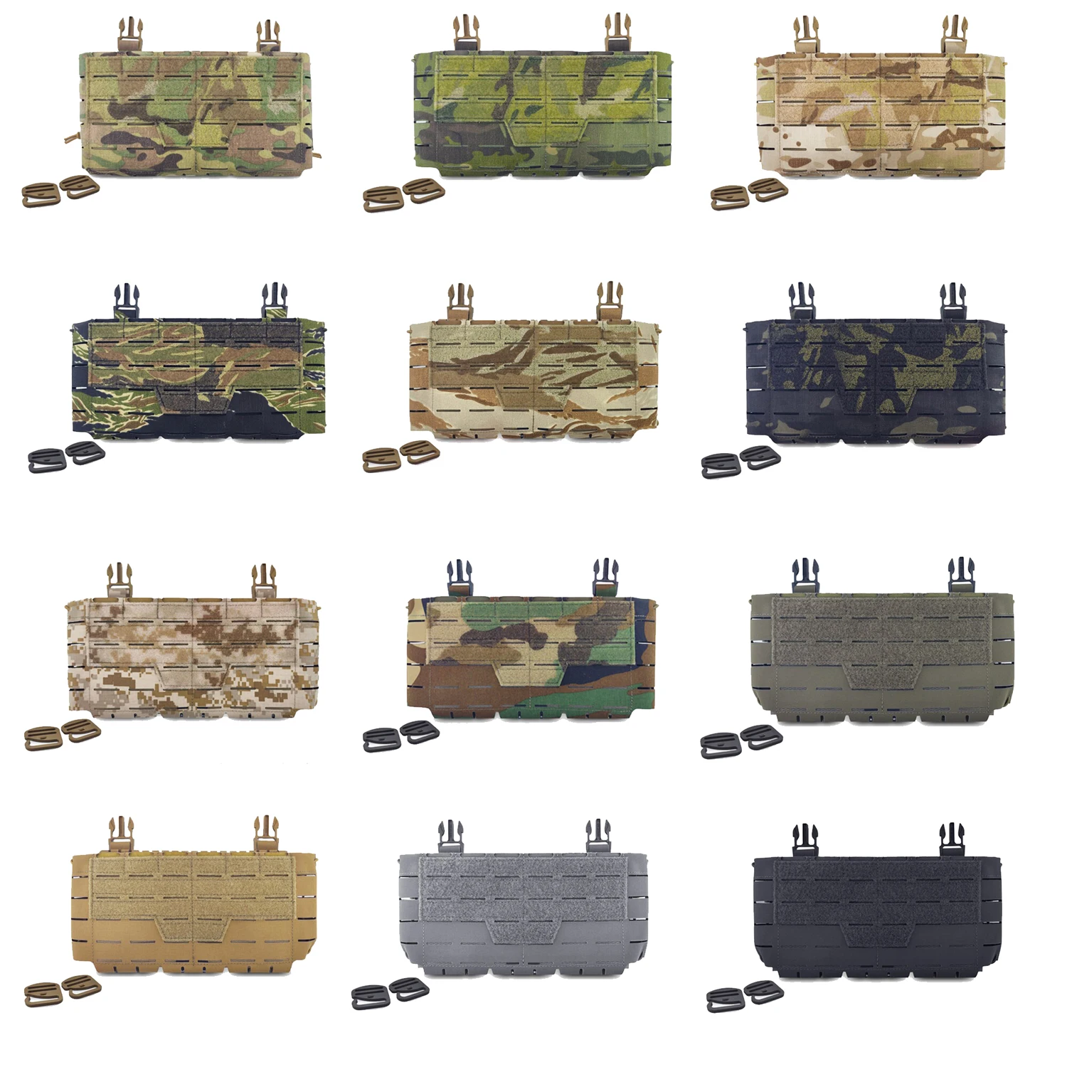 Bolsa táctica MOLLE para cargadores airsoft, panel frontal de expansión - imagen 4