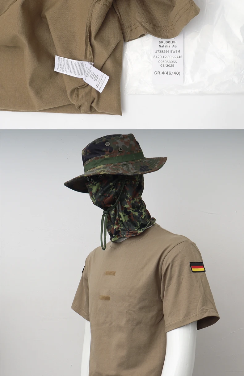 Combinación con camuflaje y ropa casual
