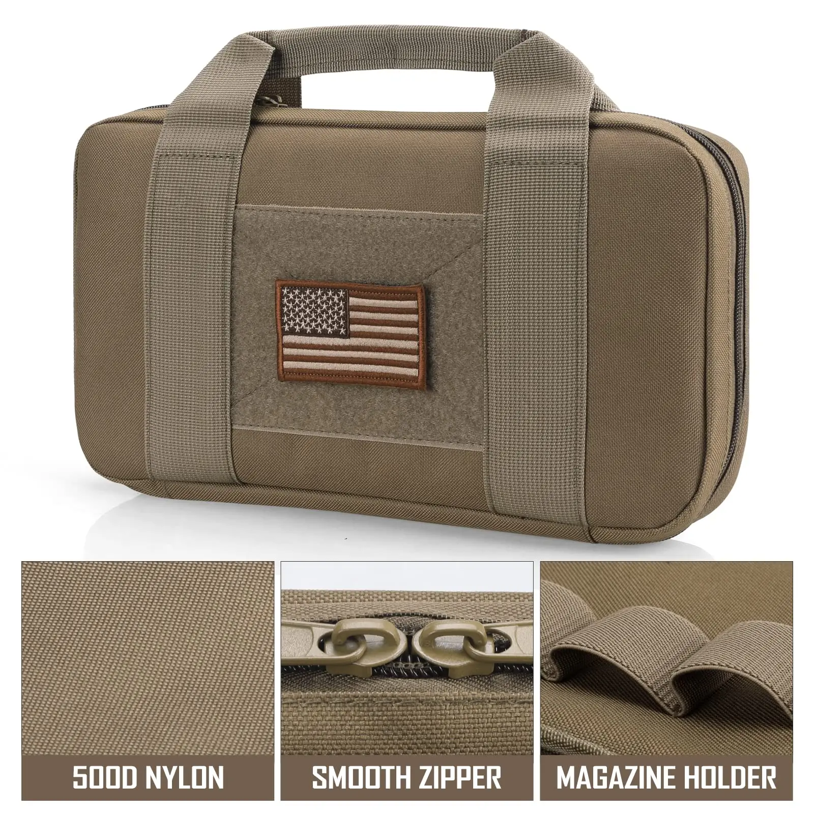 Estuche táctico pistola rectangular para caza y tiro - imagen 3