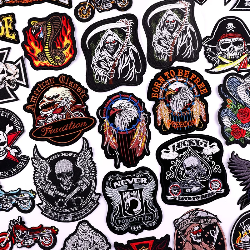 Parche bordado águila punk para chaqueta - planchado o coser