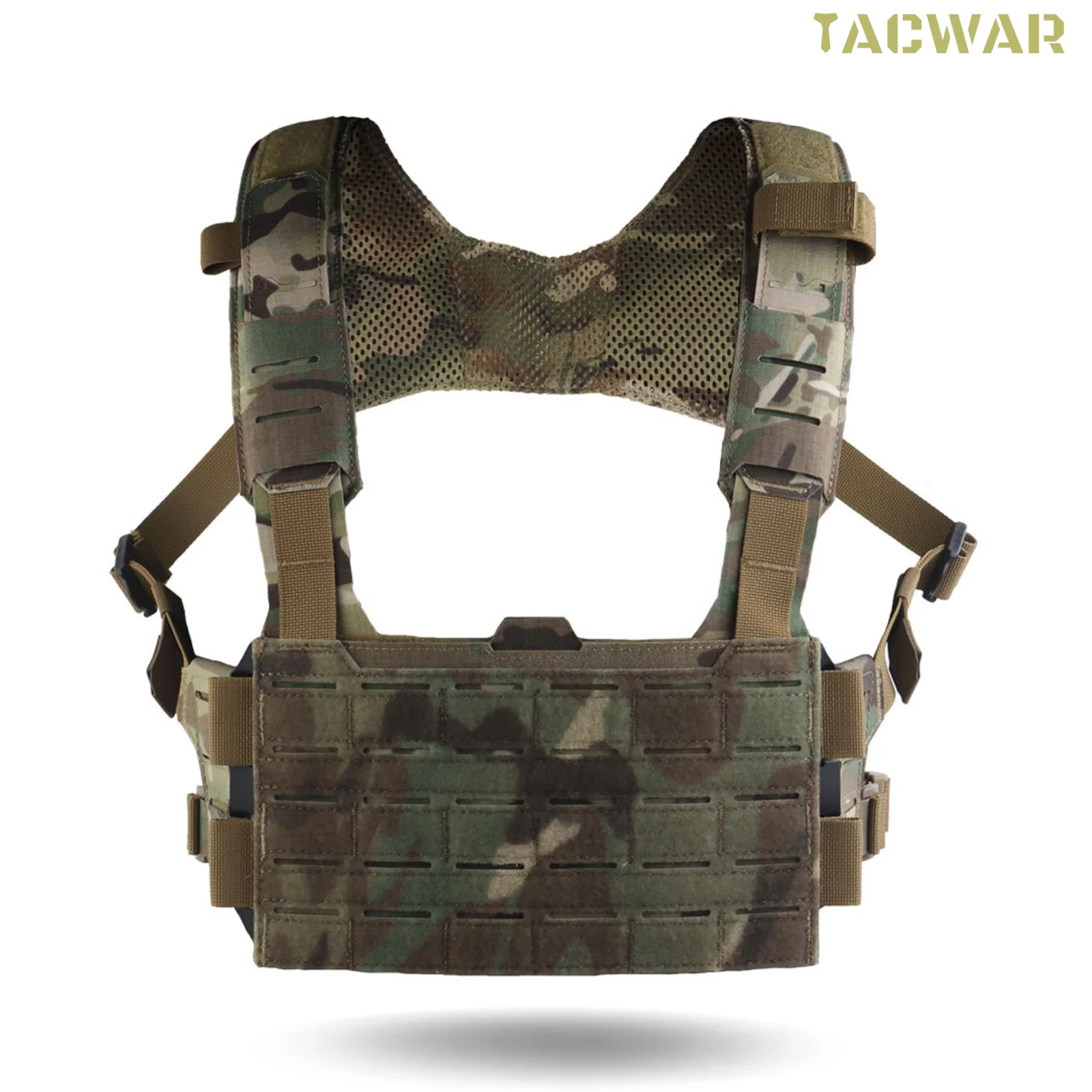 Chaleco táctico modular K-Z Airsoft con correas MOLLE y malla
