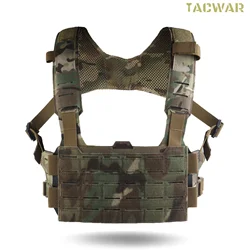 Chaleco táctico modular K-Z Airsoft con correas MOLLE y malla