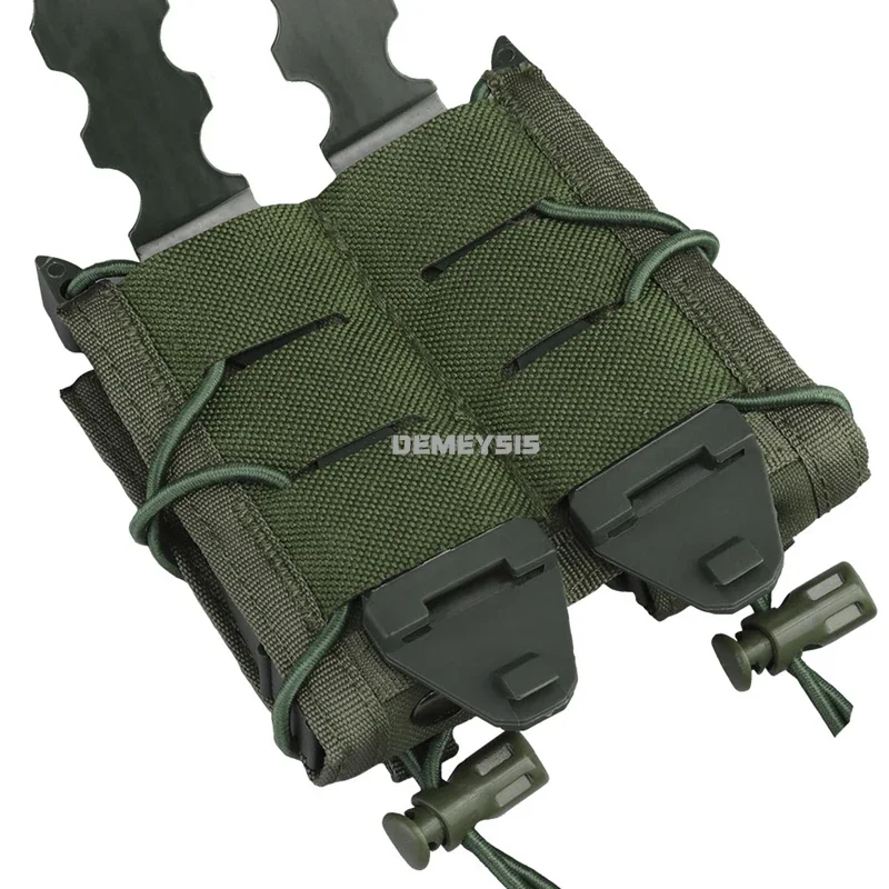 Portacargadores tácticos MOLLE doble para pistola 9mm