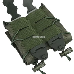 Portacargadores tácticos MOLLE doble para pistola 9mm