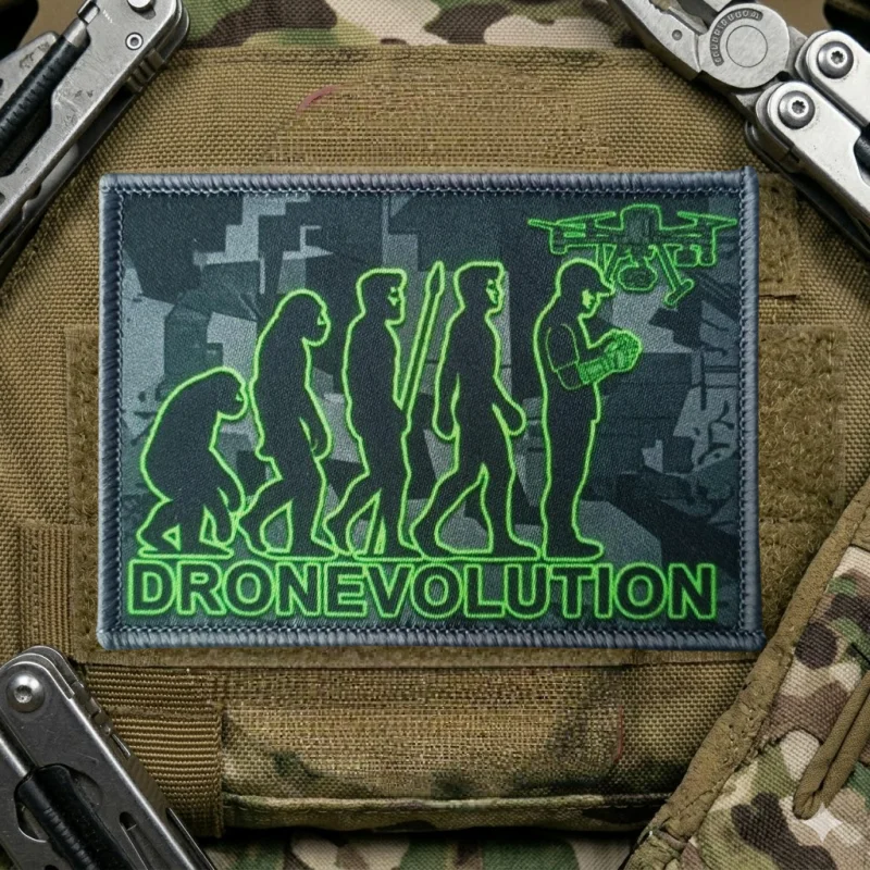 Parche táctico con velcro estampado drones – insignia moral táctica - imagen 5