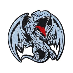 Parche bordado dragón blanco – Termoadhesivo para chaqueta