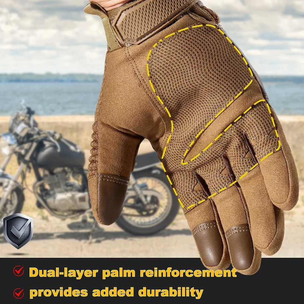 Guantes tácticos piel sintética con pantalla táctil - imagen 5