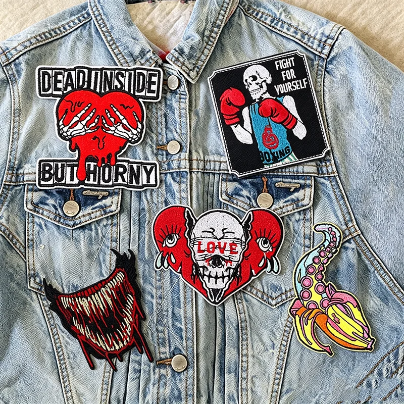 Parche STALKER bioquímico nuclear con rayas bordado para ropa punk