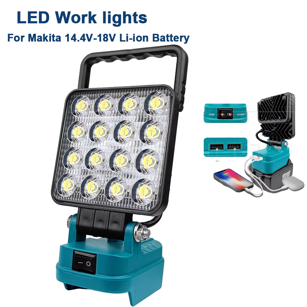 Lámpara de trabajo LED Makita inalámbrica con USB sin batería - imagen 3